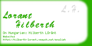 lorant hilberth business card