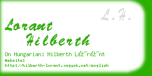 lorant hilberth business card